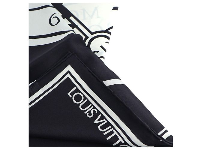 LOUIS VUITTON - Carré 140 Gae Aulenti Seide Uhren Schwarz - Ansicht 4