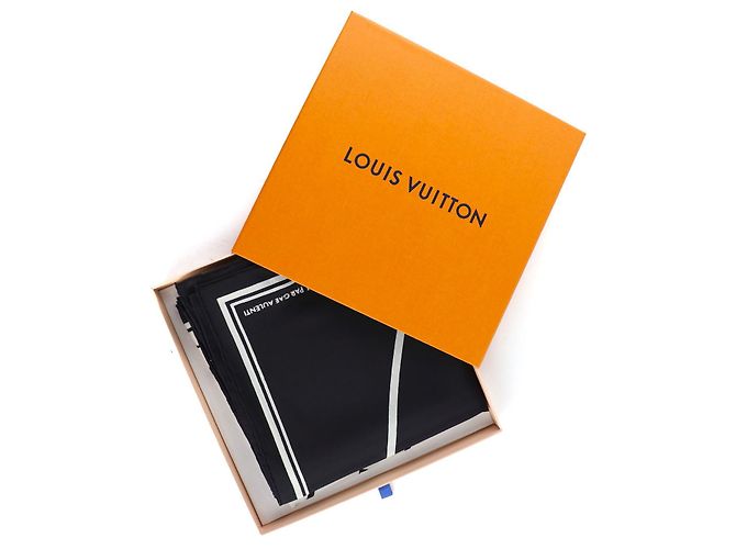 LOUIS VUITTON - Carré 140 Gae Aulenti Seide Uhren Schwarz - Ansicht 6