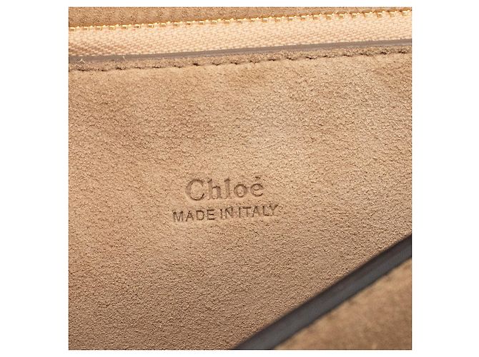 CHLOÉ - Borsa a tracolla Faye Chloé in pelle effetto coccodrillo marrone - vista 9