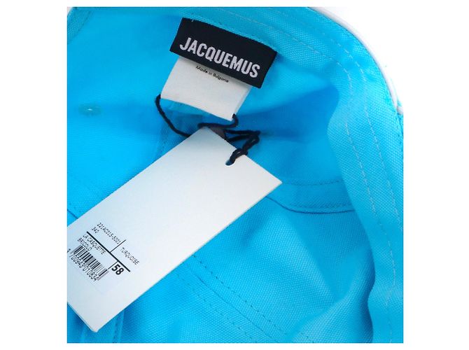 JACQUEMUS - Il cappello Bricolo Jacquemus in cotone blu (T58) - vista 5