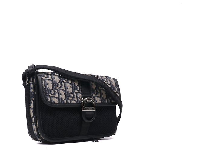DIOR - Borsa Messenger Dior in tela obliqua Dior Blu - vista 2