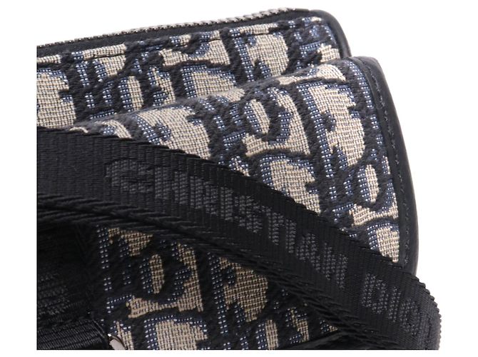 DIOR - Borsa Messenger Dior in tela obliqua Dior Blu - vista 7