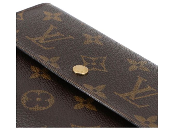 LOUIS VUITTON - Cartera Trésor Louis Vuitton en lona monogramada Castaño - vista 4