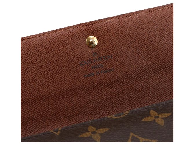 LOUIS VUITTON - Cartera Trésor Louis Vuitton en lona monogramada Castaño - vista 7