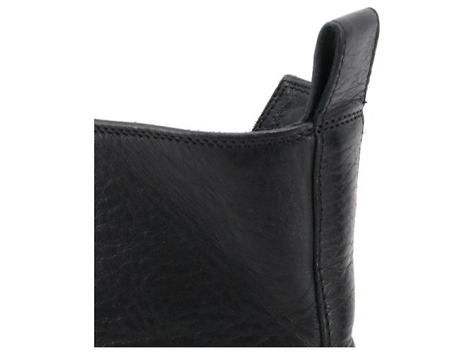 SAINT LAURENT - Stivaletti Saint Laurent Beat in pelle nera (Taglia 36,5) Nero - vista 6