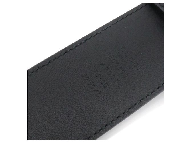 GUCCI - Cinturón Gucci GG con hebilla de cuero negro (T75) - vista 4