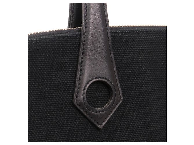 HERMÈS - Borsa Hermès Ibu in tela nera Nero - vista 4