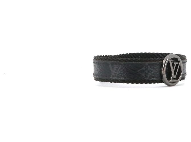 LOUIS VUITTON - Bracciale LV Circle Louis Vuitton in tela monogrammata eclipse Nero - vista 2