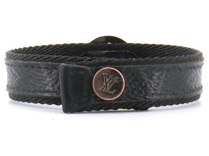 LOUIS VUITTON - Bracciale LV Circle Louis Vuitton in tela monogrammata eclipse Nero - vista 3