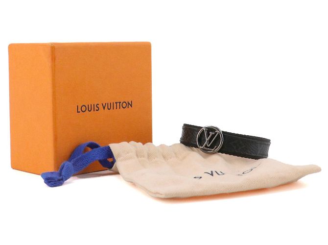 LOUIS VUITTON - Bracciale LV Circle Louis Vuitton in tela monogrammata eclipse Nero - vista 6