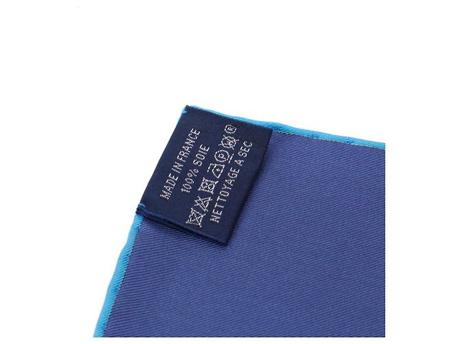 HERMÈS - Carré 90 L'arte di Sarasa Hermès in seta blu - vista 3