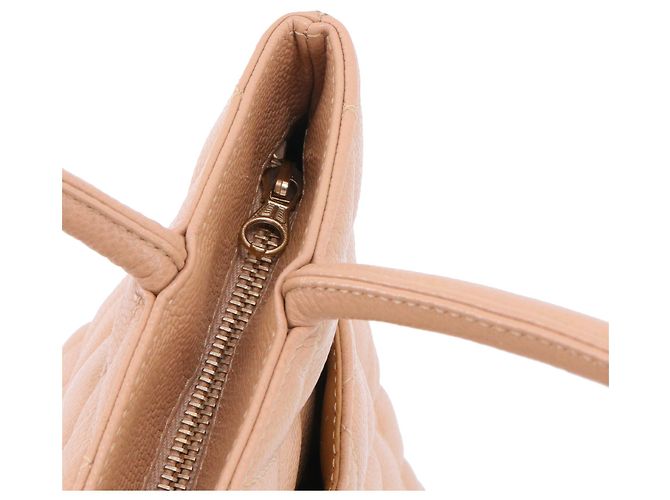 CHANEL - Borsa Medaillon Chanel in pelle caviar beige - vista 5