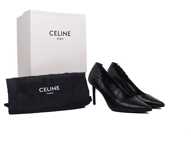 CELINE - Schwarze Lederpumps von Céline (Größe 37) - Ansicht 6
