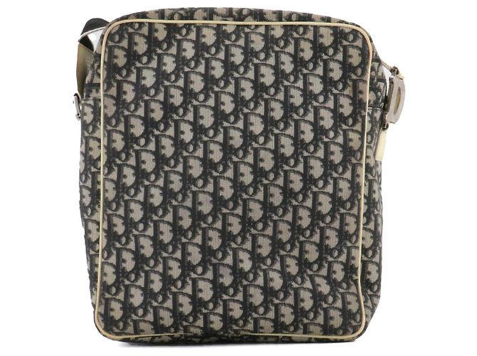 DIOR - Borsa a spalla Dior in tela nera e bianca Nero - vista 3