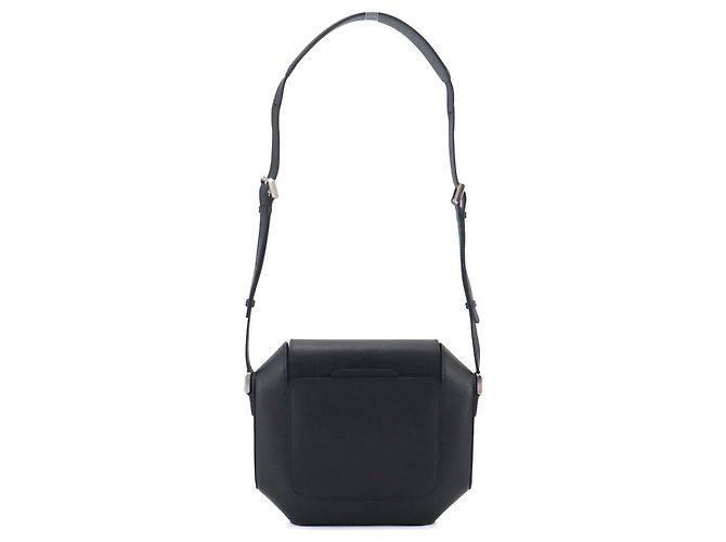 HERMÈS - Borsa a spalla Hermès Octogone in pelle epsom nera Nero - vista 4