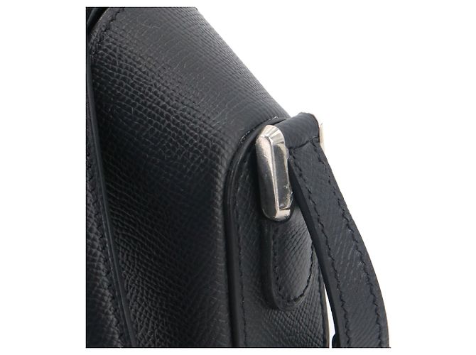 HERMÈS - Borsa a spalla Hermès Octogone in pelle epsom nera Nero - vista 7