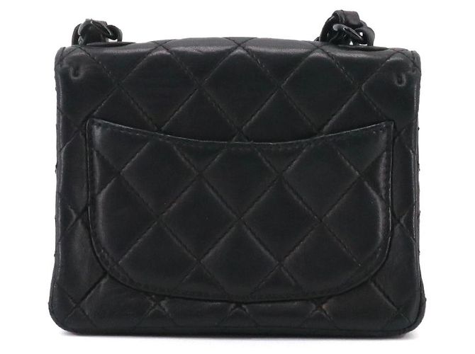 CHANEL - Borsa a spalla Chanel Timeless Mini Square so black in pelle nera Nero - vista 3