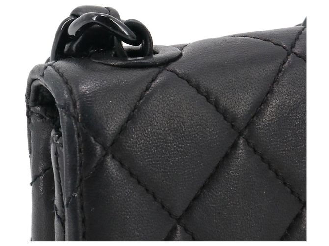 CHANEL - Borsa a spalla Chanel Timeless Mini Square so black in pelle nera Nero - vista 7