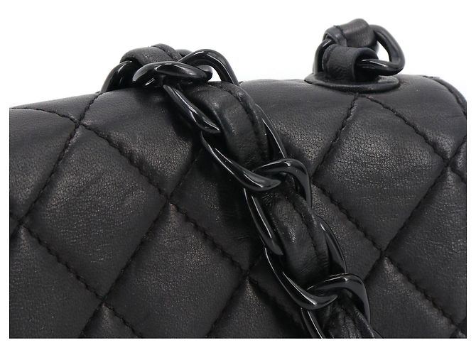 CHANEL - Borsa a spalla Chanel Timeless Mini Square so black in pelle nera Nero - vista 8