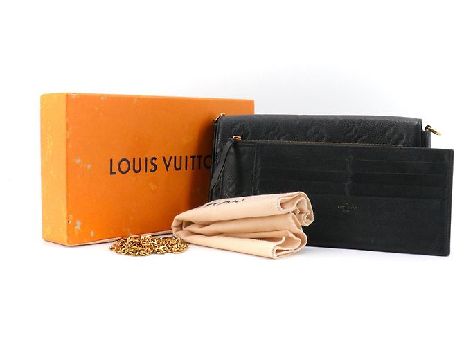Pochette Félicie LOUIS VUITTON - Pochette Felicie di Louis Vuitton in pelle empreinte nera Nero - vista 11