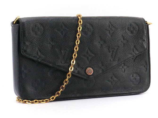 Pochette Félicie LOUIS VUITTON - Pochette Felicie di Louis Vuitton in pelle empreinte nera Nero - vista 2