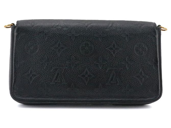 Pochette Félicie LOUIS VUITTON - Pochette Felicie di Louis Vuitton in pelle empreinte nera Nero - vista 3