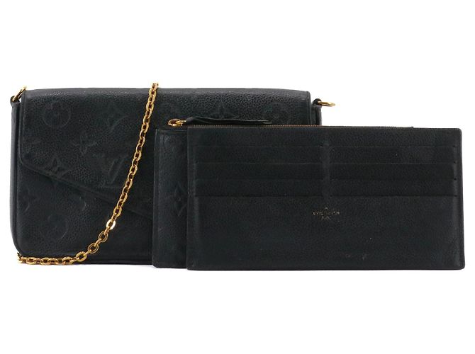Pochette Félicie LOUIS VUITTON - Pochette Felicie di Louis Vuitton in pelle empreinte nera Nero - vista 5