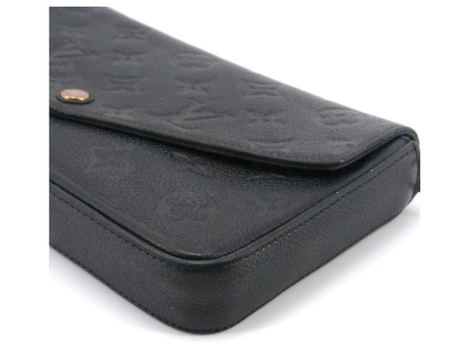 Pochette Félicie LOUIS VUITTON - Pochette Felicie di Louis Vuitton in pelle empreinte nera Nero - vista 8