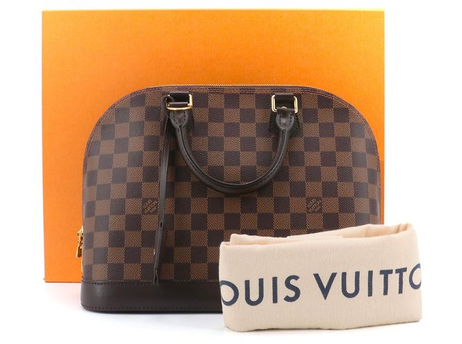 LOUIS VUITTON - Bolsa Louis Vuitton Alma PM em canvas xadrez ébano - vista 8