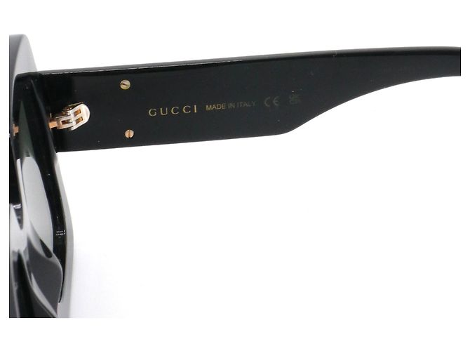 Occhiali da sole GG Gucci in plastica nera Nero - vista 5