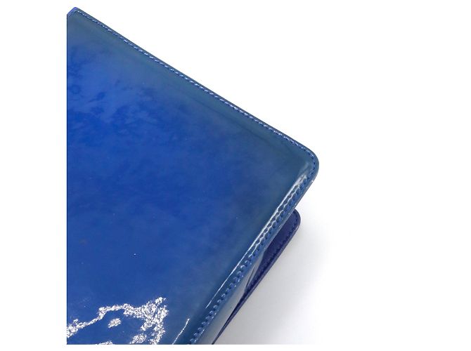 CHANEL - Borsa a spalla Chanel Boy in pelle verniciata blu - vista 8
