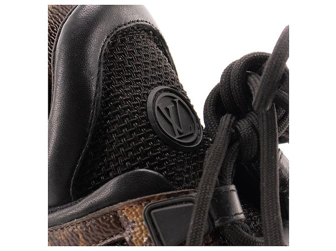 LOUIS VUITTON - Sneakers Archlight Louis Vuitton in pelle e tela monogrammata (T37.5) Nero - vista 5