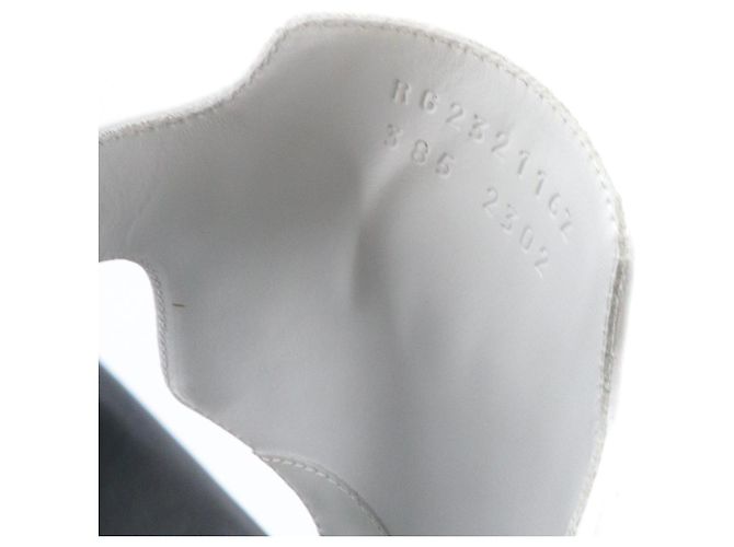 Kelly HERMÈS - Sandali Empire Hermès in pelle bianca (T38,5) Bianco - vista 8