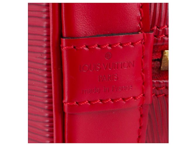 LOUIS VUITTON - Borsa Louis Vuitton Alma PM in pelle Epi rossa Rosso - vista 7
