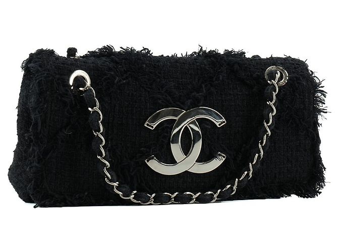 CHANEL - Borsa a spalla Chanel Natura in tweed blu navy - vista 2