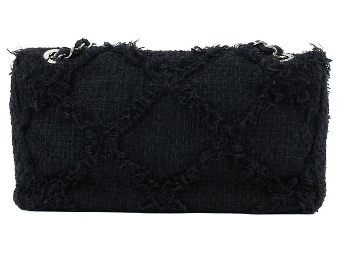 CHANEL - Borsa a spalla Chanel Natura in tweed blu navy - vista 4