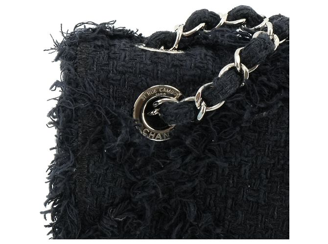 CHANEL - Borsa a spalla Chanel Natura in tweed blu navy - vista 7