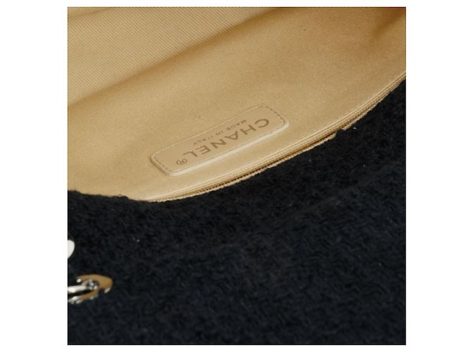 CHANEL - Borsa a spalla Chanel Natura in tweed blu navy - vista 8