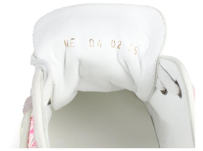 DIOR - Sneakers Walk'N Dior in tela bianca e rosa (T35) Bianco - vista 7