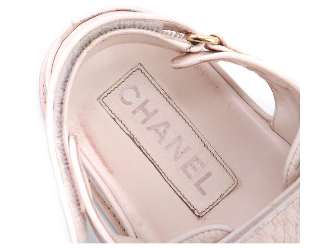 CHANEL - Sandali Dad Shoes Chanel in pelle rosa (T38) - vista 6