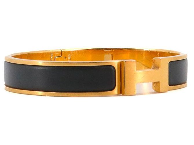 HERMÈS - Bracciale Clic H di Hermès in smalto nero (T5) - vista 2