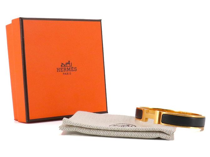 HERMÈS - Bracciale Clic H di Hermès in smalto nero (T5) - vista 6