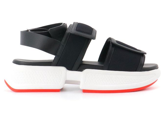 HERMÈS - Sandali Hermès Geek in pelle nera (Taglia 38) Nero - vista 2