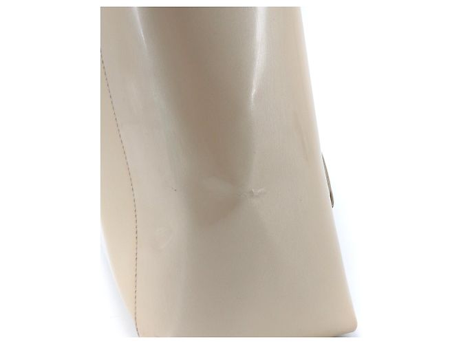 DIOR - Borsa a spalla Lady Perla Dior in pelle verniciata beige - vista 10