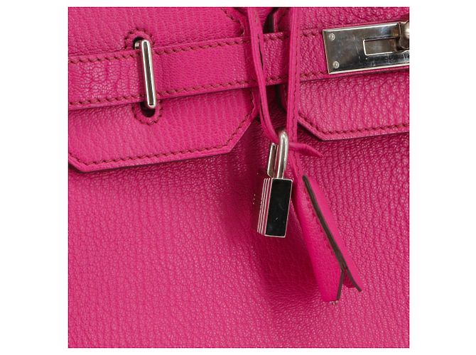 HERMÈS - Borsa Hermès Haut à Courroie 30 in pelle granata fucsia Rosa - vista 5