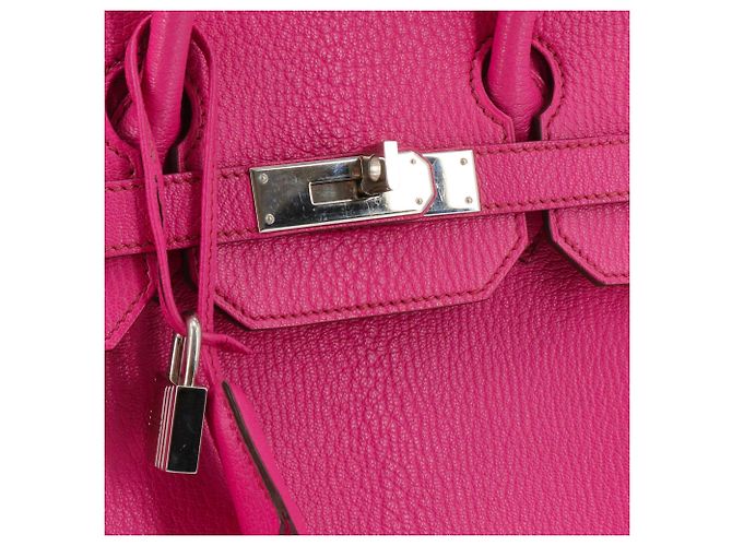 HERMÈS - Borsa Hermès Haut à Courroie 30 in pelle granata fucsia Rosa - vista 6