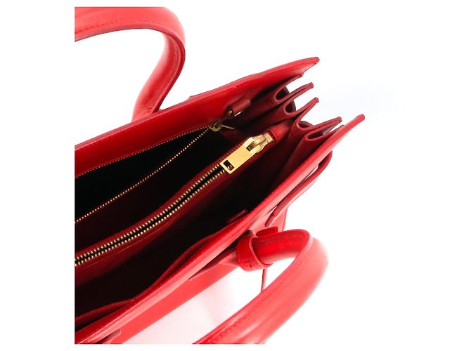 Jour SAINT LAURENT - Piccola borsa da giorno Saint Laurent in pelle rossa Rosso - vista 8