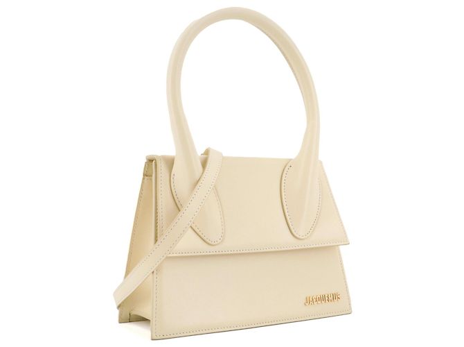 JACQUEMUS - Borsa a spalla Jacquemus Grand Chiquito in pelle beige - vista 2