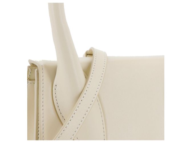 JACQUEMUS - Borsa a spalla Jacquemus Grand Chiquito in pelle beige - vista 4