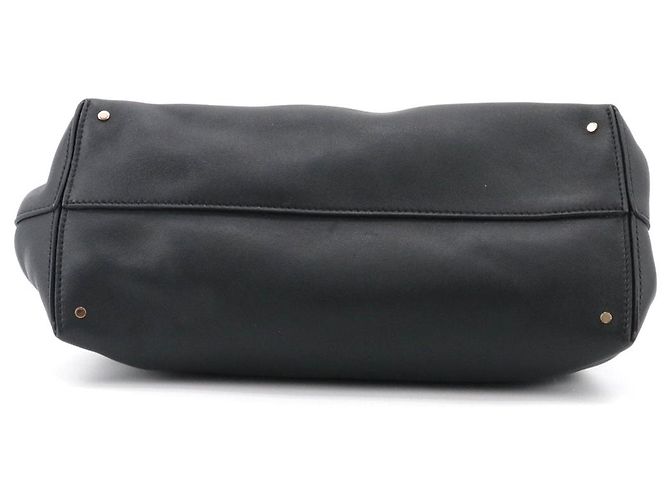 CHLOÉ - Borsa a spalla Chloé Penelope Clutch in pelle nera liscia Nero - vista 4